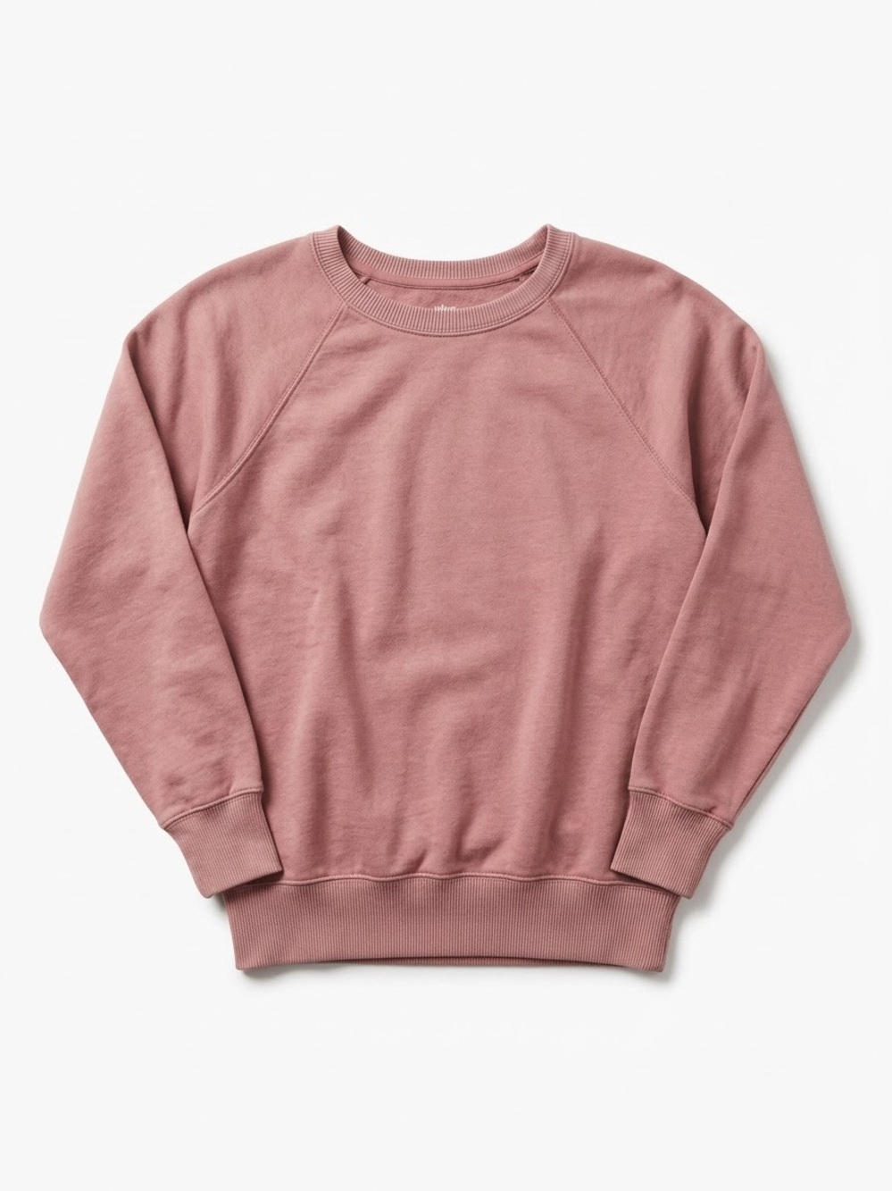 aerie Soft Pink Basic Crewneck Sweatshirt - clean girl, minimalist- FLAW